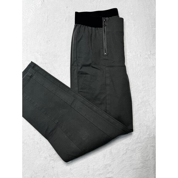 Copied - 209WST38 Elastic Band Stretch Pants W/Front Zippers Olive Green Size Sm - Picture 2 of 7